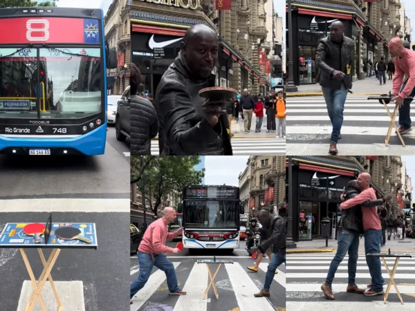 Cuando las máquinas frenan, Buenos Aires juega al Ping Pong